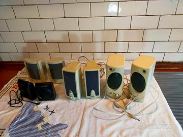 4 SET DI CASSE ACUSTICHE, DUE AMPLIFICATE, DUE NO