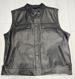 Gilet pelle smanicato xxl nuovo con cartellino