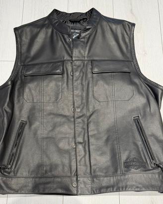 Gilet pelle smanicato xxl nuovo con cartellino
