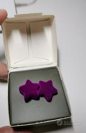 Orecchini stella velluto bouganville