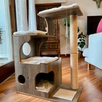 Tiragraffi alto 86 cm con cuccia e posatoi