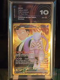 Pokémon Mewtwo ex Team Rocket 240/182 AiGrading 10