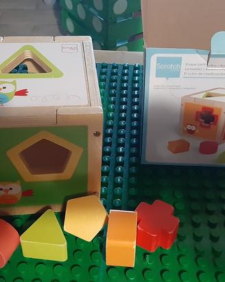 cubo legno con inserti