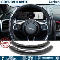 COPRIVOLANTE per JAGUAR Effetto FIBRA CARBONIO