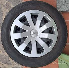 4 cerchi r15 ,copricerchi audi ,gomme termiche 185