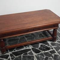 Tavolino da salotto rustico in legno massello