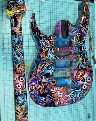 Corpo e manico Ibanez RG mancino personalizzato.