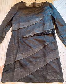 vestito jeans tinto