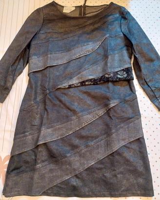 vestito jeans tinto