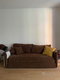 Divano letto design marrone