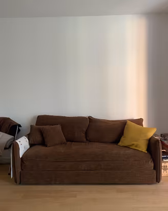 Divano letto design marrone