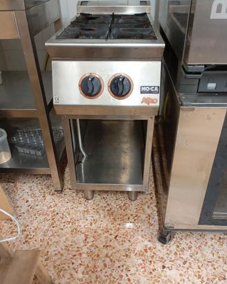 Cucina a gas professionale 2 fuochi