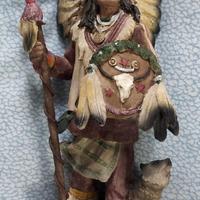 Statuetta in resina capo indiano USATA