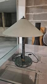 Lampada vetro e metallo effetto marmo