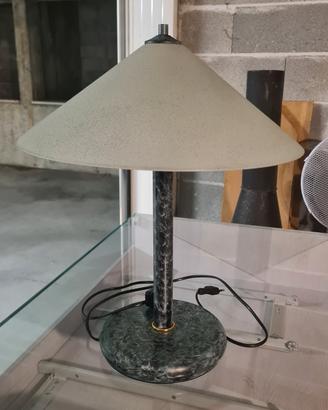 Lampada vetro e metallo effetto marmo