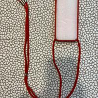 Cover per Iphone 12/12Pro rossa con cordino