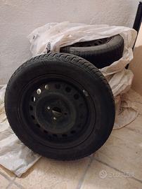 4 gomme invernali con cerchioni i ferro 185/65 r15