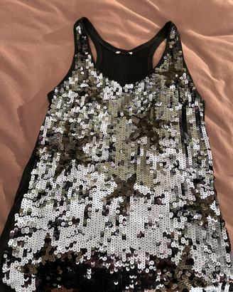 Canotta con paillettes