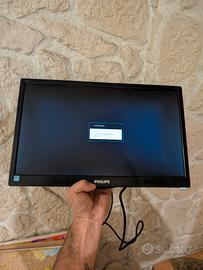 monitor PC funzionante con staffa da muro 