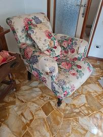 POLTRONA CLASSICA STILE BOUDOIR INGLESE 