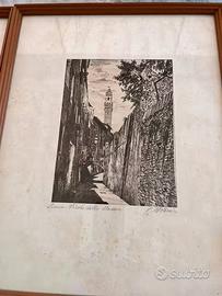 3 quadri serigrafie in china su seta