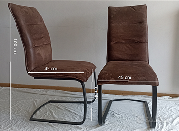 2 Sedie a slitta solide confortevoli di qualità