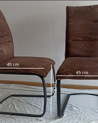2 Sedie a slitta solide confortevoli di qualità