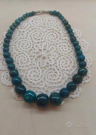 Collana in ceramica verde