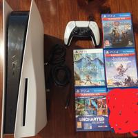 PS5 con giochi