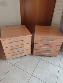 Coppia Comodini Legno Camera