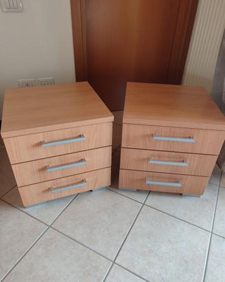 Coppia Comodini Legno Camera