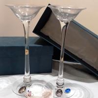 Coppia Portacandele VETRO ARGENTO 925 [BALESTRI]