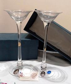 Coppia Portacandele VETRO ARGENTO 925 [BALESTRI]