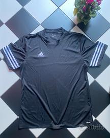 Adidas T-shirt unisex nera 3 strisce – sportiva