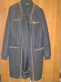 Love Moschino - Cappotto Trapuntato con Catene Gol