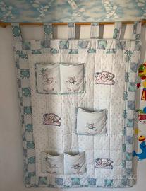 porta tutto da appendere con tasche neonato