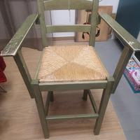 Sgabello vintage verde