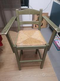 Sgabello vintage verde