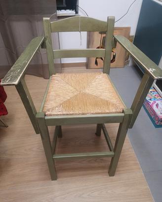 Sgabello vintage verde