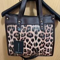 Borsa donna in ecopelle in animalier leopardato