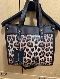 Borsa donna in ecopelle in animalier leopardato
