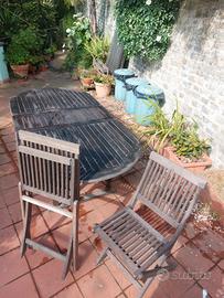 tavolo giardino legno acacia