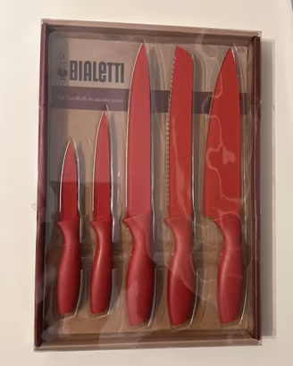 Set 5 Coltelli da Cucina Bialetti in Acciaio