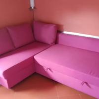 Divano letto angolare Ikea Friheten colore fuscia