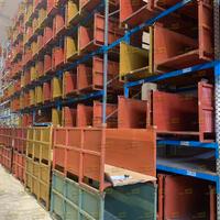 Pallet porta rotoli di stoffa sovrapponibili 