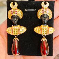 Orecchini vintage moro