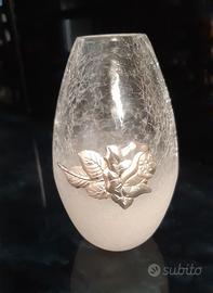 Vasetto piccole dimensioni lavor.decor.c/rosa arg