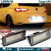 Placche Luci Targa LED per Seat Leon 3 (5F) CANbus