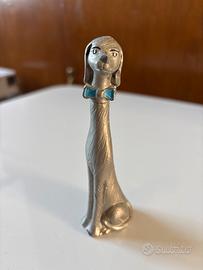 Statuina Barboncino Vintage in Ottone Anni '50/'60