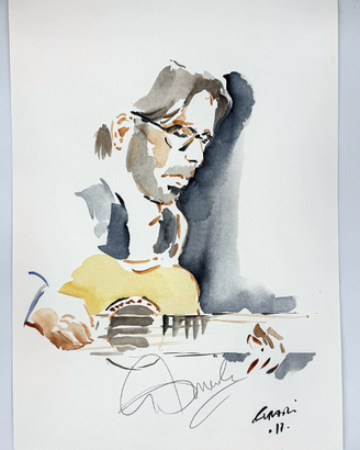 ALESSANDRO CURADI - "Al Di Meola" - acquarello